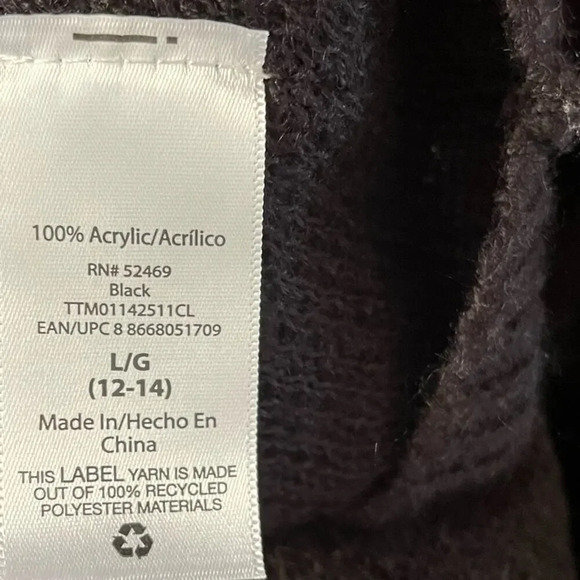 Time And Tru Black Maternity‎ Mock Neck Sweater Size Large - Picture 10 of 11